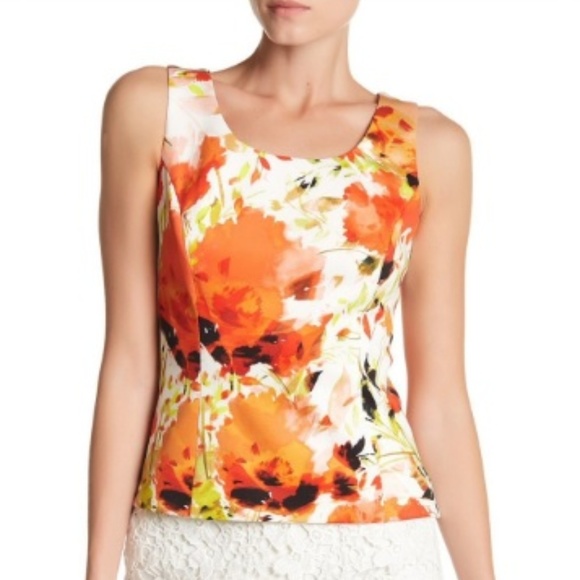 Kasper Floral Printed Sleeveless Top NWT - Picture 1 of 7